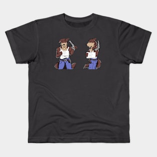 Mugshot wolf Kids T-Shirt